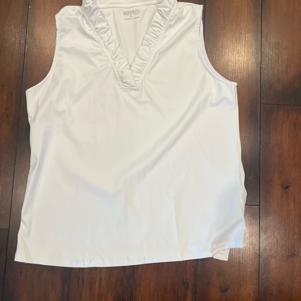 Elegant White V-Neck Tank Top